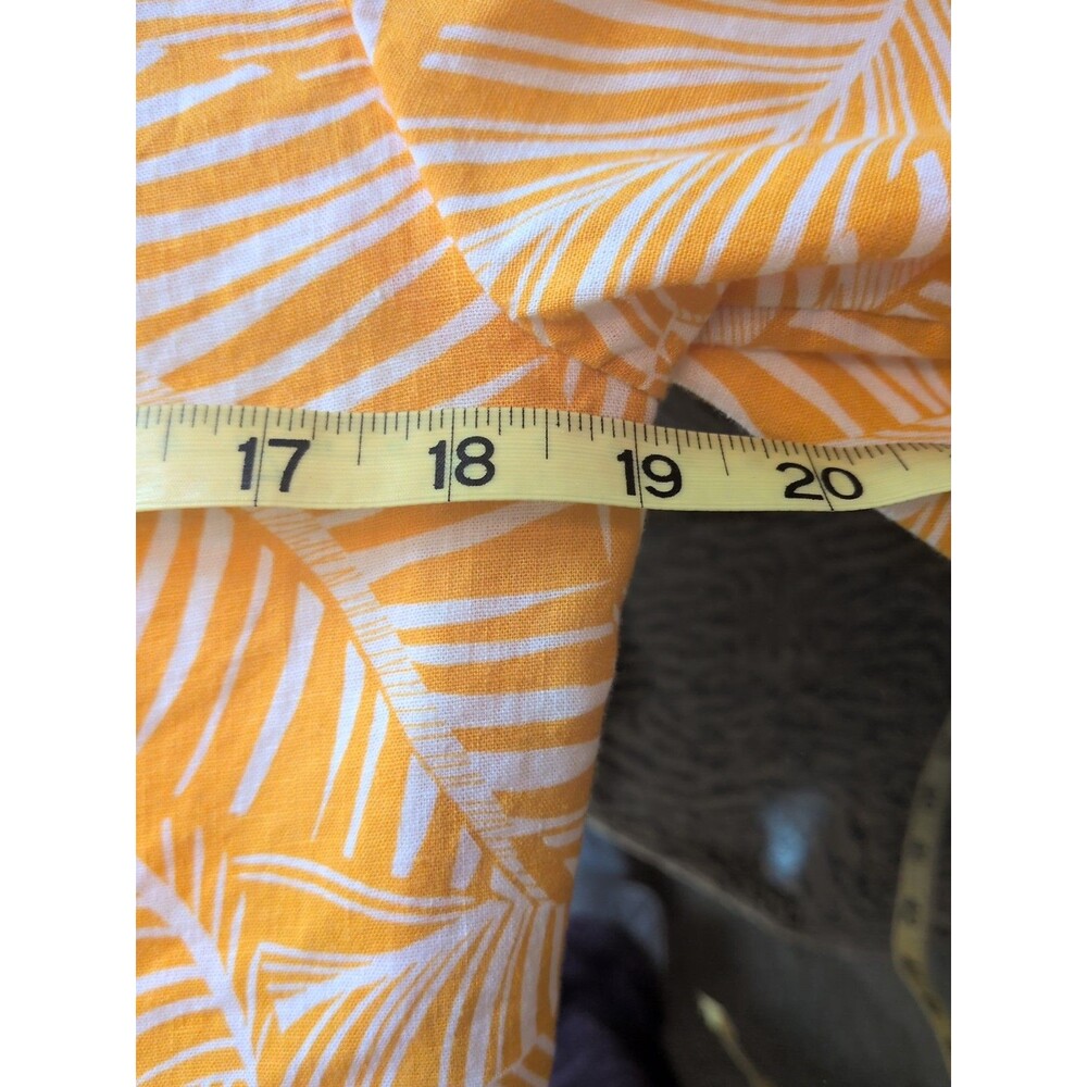 Shade & Shore Crop Top Tie Front Palm Gold. Tie Under Bust Or Waist - Picture 8 of 10